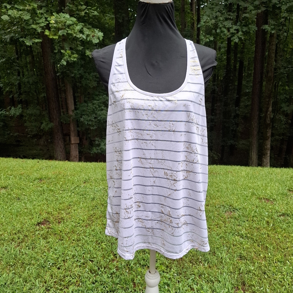 Zyia White And Gold Havana Tank Size XXXL